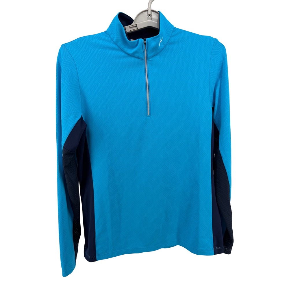 KJUS Women‎ Sunshine Half-Zip Pullover Blue Navy UPF 50+ Sport Fit Size 40 L